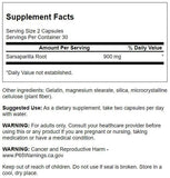 Swanson Sarsaparilla Root 900mg supplement capsules close-up