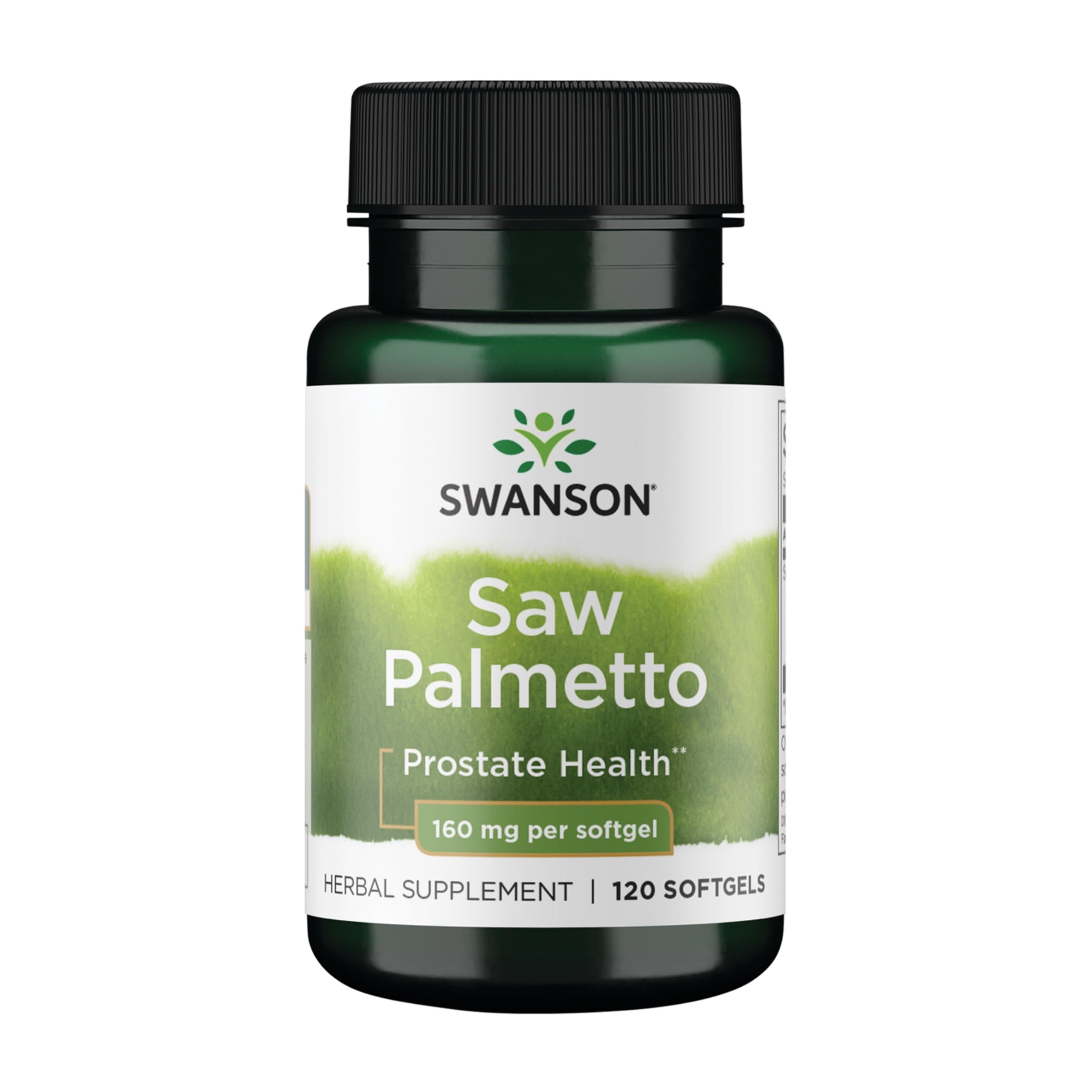 Swanson Saw Palmetto Capsules 160mg front view