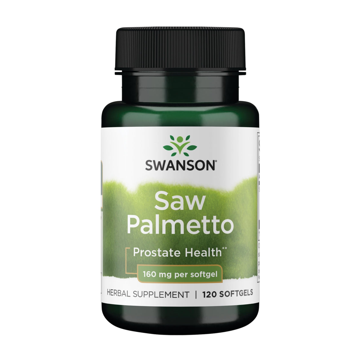 Swanson Saw Palmetto Capsules 160mg front view