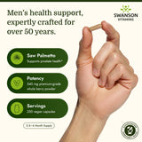 Swanson Saw Palmetto Capsules 540mg back label