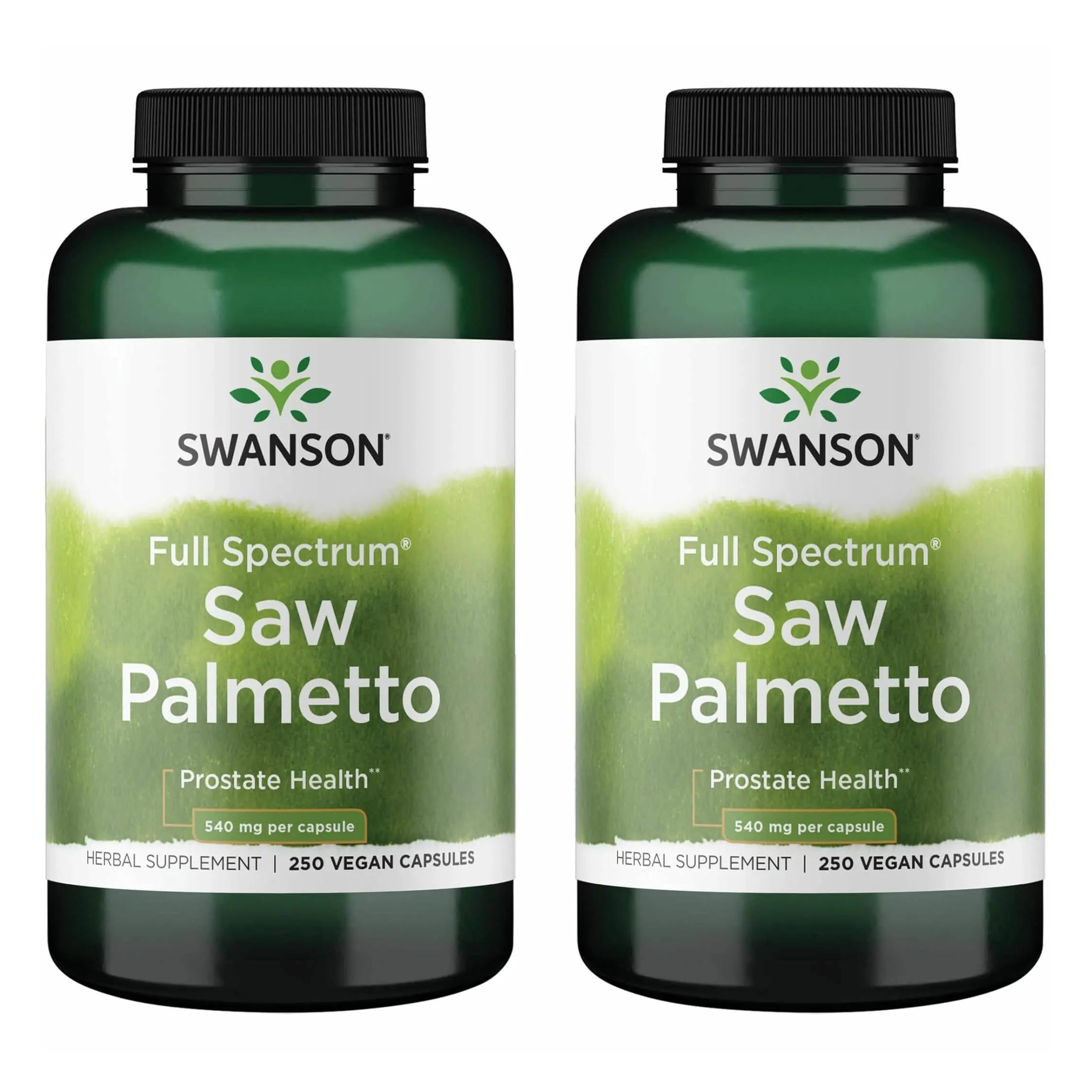 Swanson Saw Palmetto Capsules 540mg front view