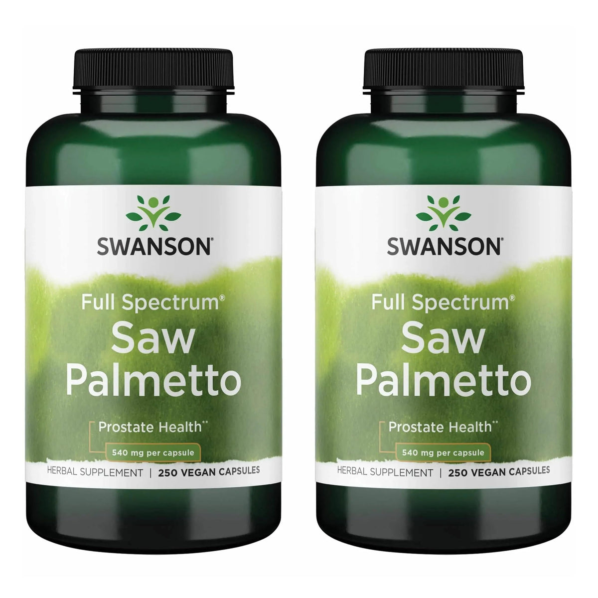 Swanson Saw Palmetto Capsules 540mg front view
