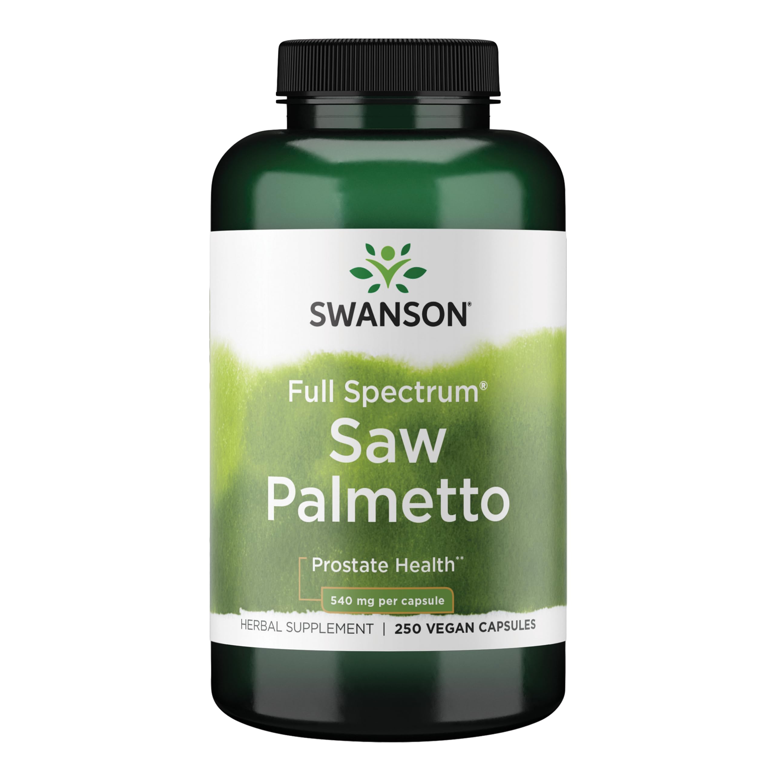 Swanson Saw Palmetto Capsules 540mg front view