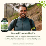 Swanson Saw Palmetto Capsules 540mg opened bottle showing capsules