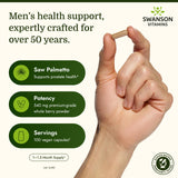 Swanson Saw Palmetto Capsules 540mg side view