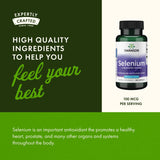 Swanson Selenium Supplement 100 mcg capsules close-up