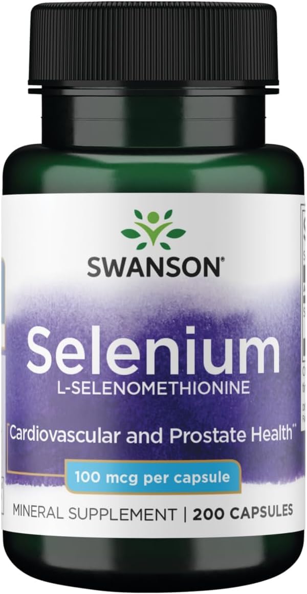 Swanson Selenium Supplement 100 mcg front view of packaging