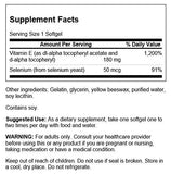 Swanson Selenium Supplement 50mcg side view
