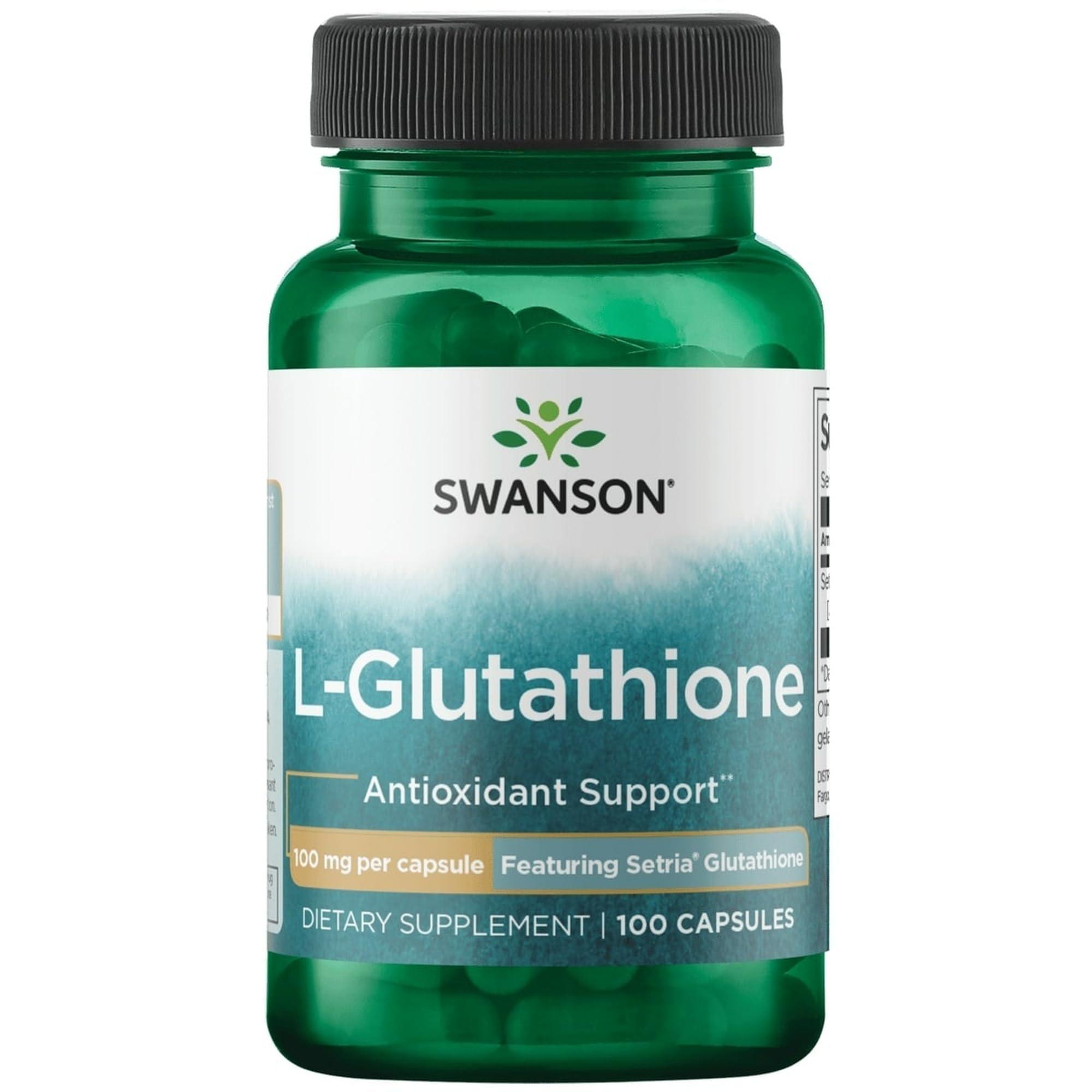 Swanson Setria Glutathione 100mg Capsules front view