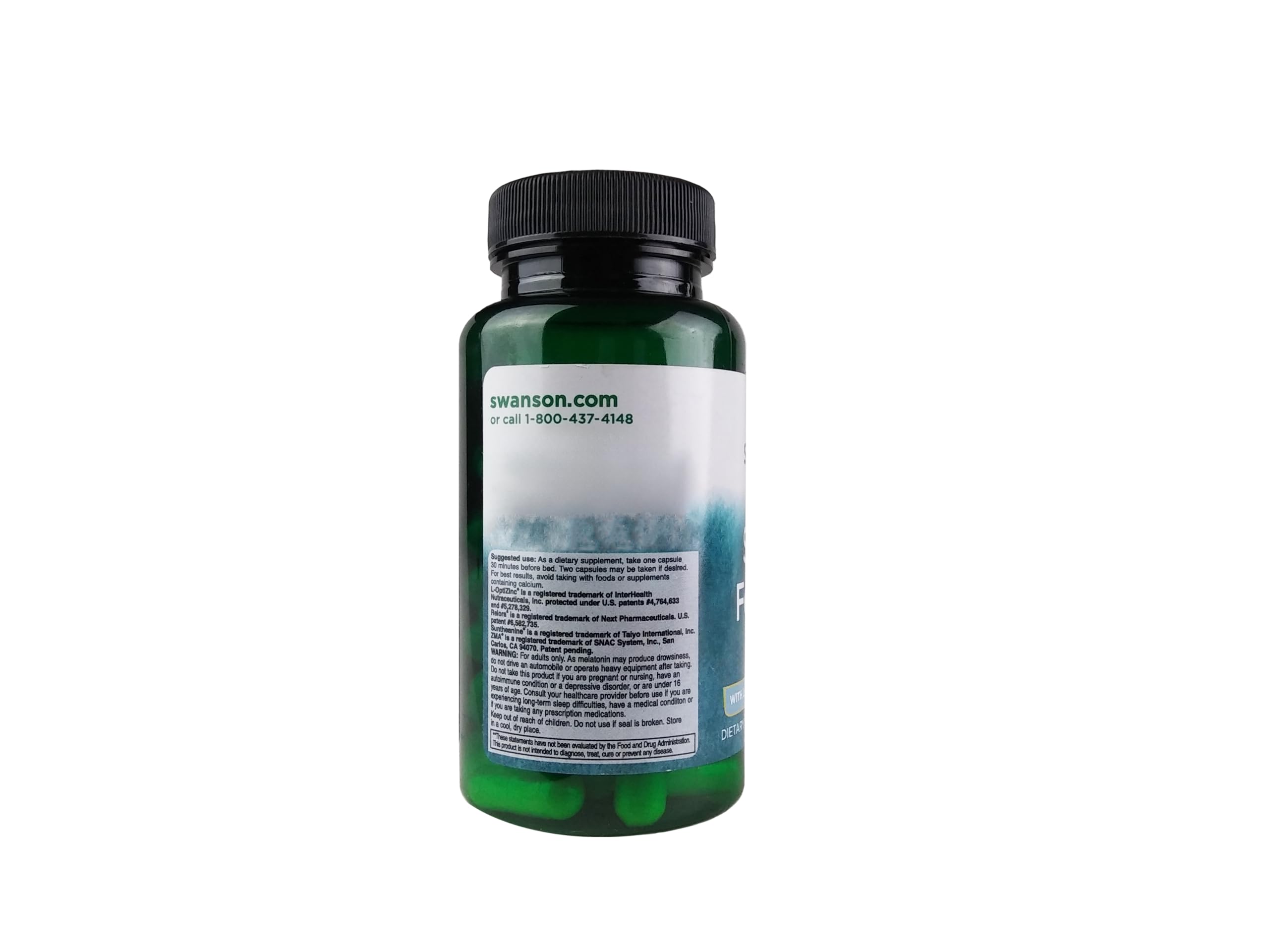 Swanson Sleep Formula capsules on a white background