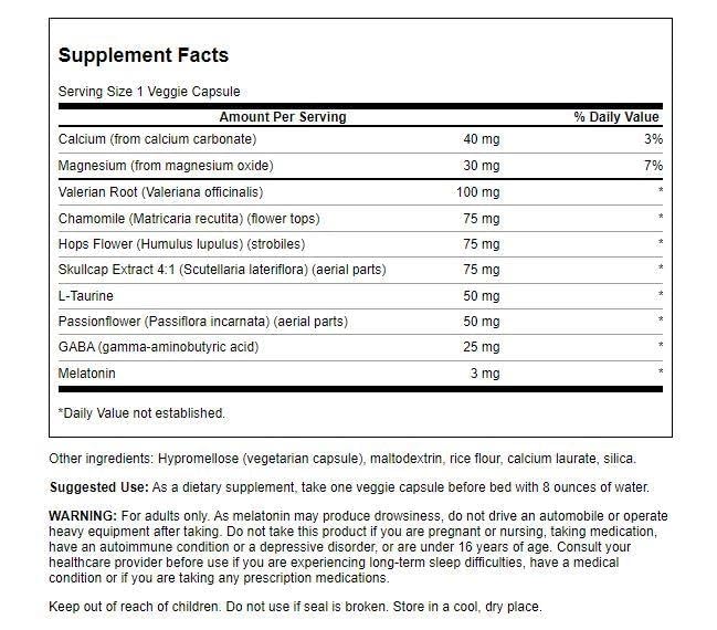 Swanson Sleep Supplement 150g side view