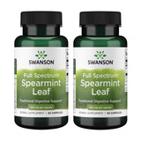 Swanson Spearmint Leaf Capsules 400mg front view