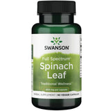 Swanson Spinach Capsules 400mg front view