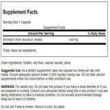 Swanson Strontium Citrate Capsules 340mg side view