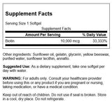 Swanson Super Strength Biotin 10,000 mcg capsules packaging