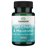 Swanson Tart Cherry and Melatonin 30 Tablets front view