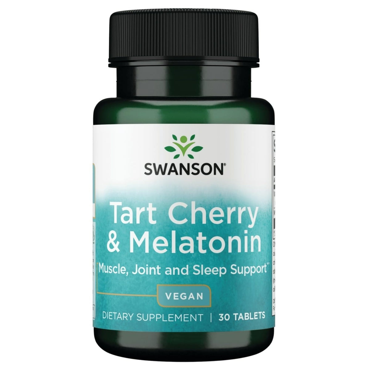 Swanson Tart Cherry and Melatonin 30 Tablets front view
