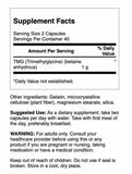 Swanson Trimethylglycine Capsules 1g side view showing label