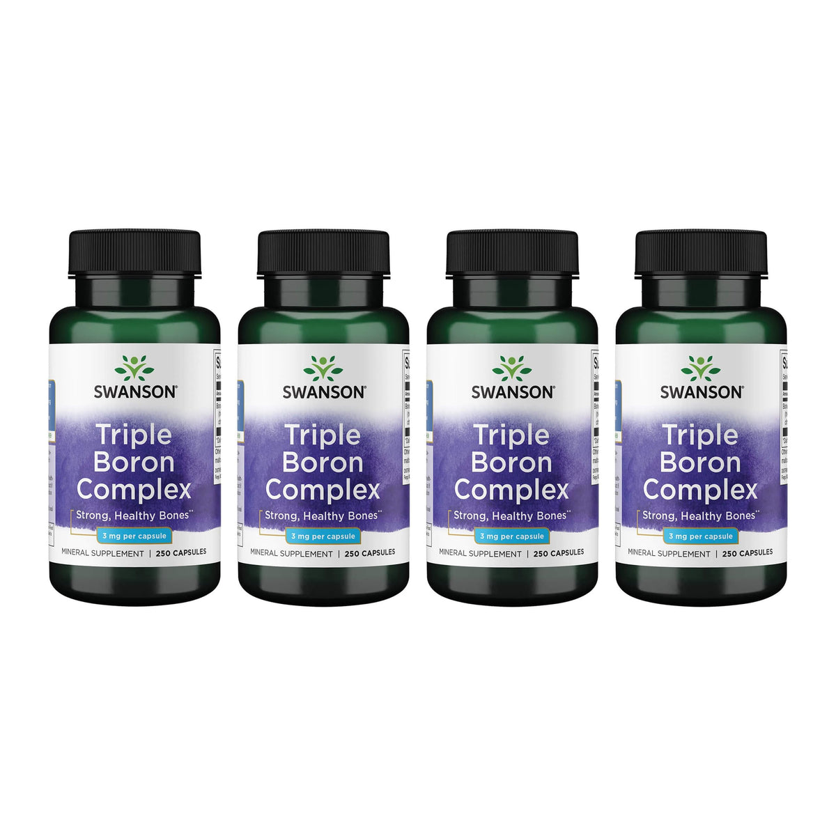 Swanson Triple Boron Complex 3mg supplement front view