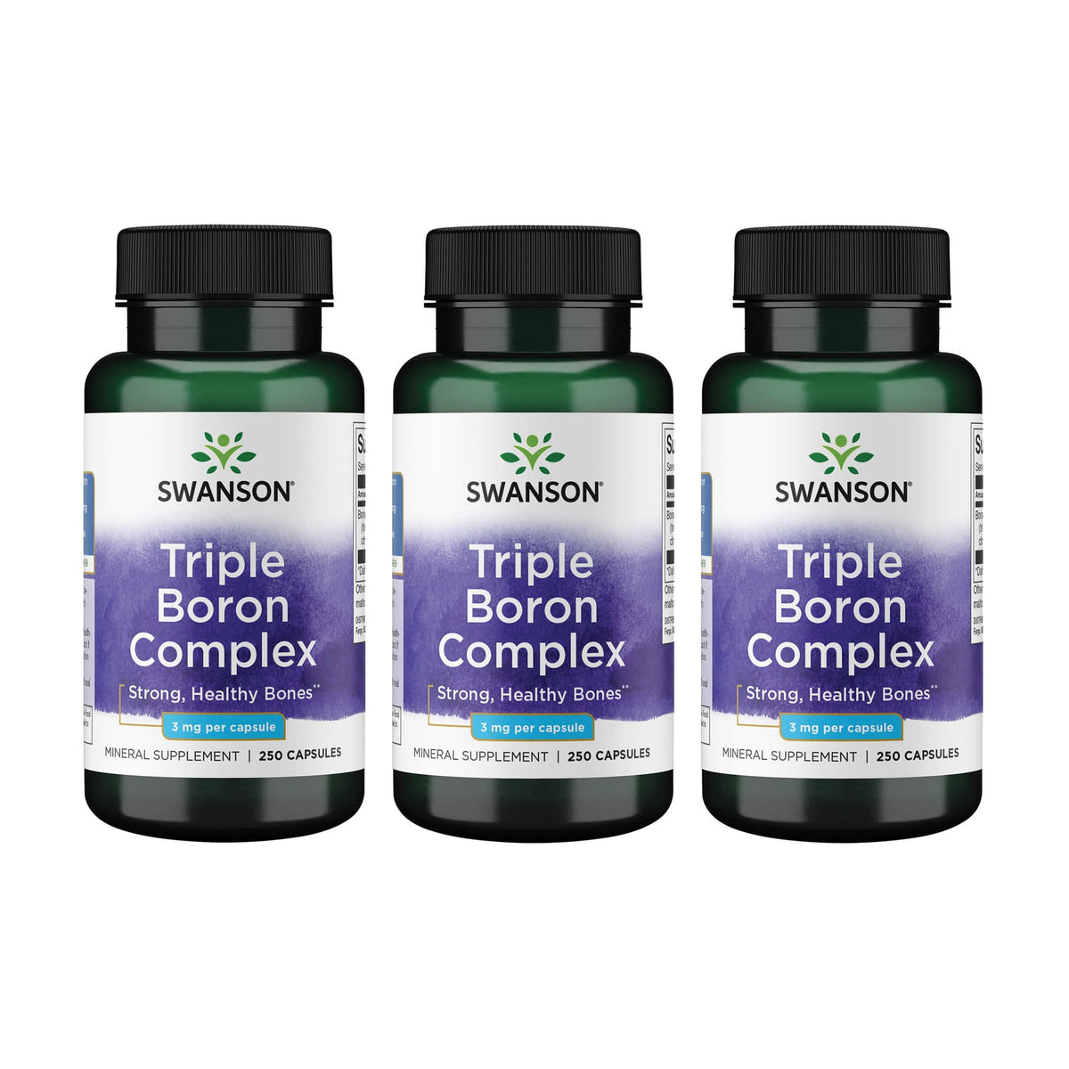 Swanson Triple Boron Complex 90 Capsules front view