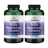 Swanson Triple Magnesium Complex 400mg front view of bottle