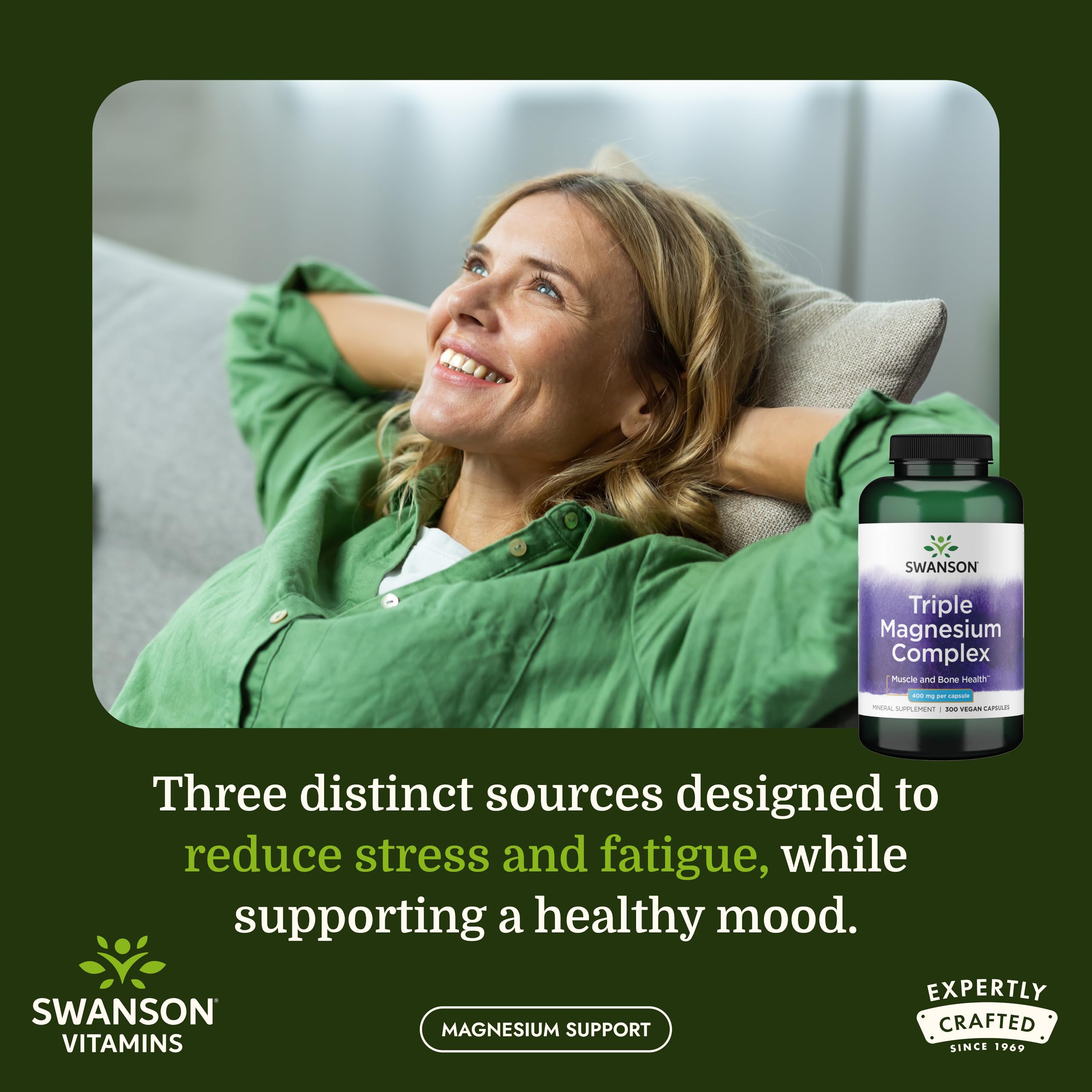 Swanson Triple Magnesium Complex 400mg label close-up