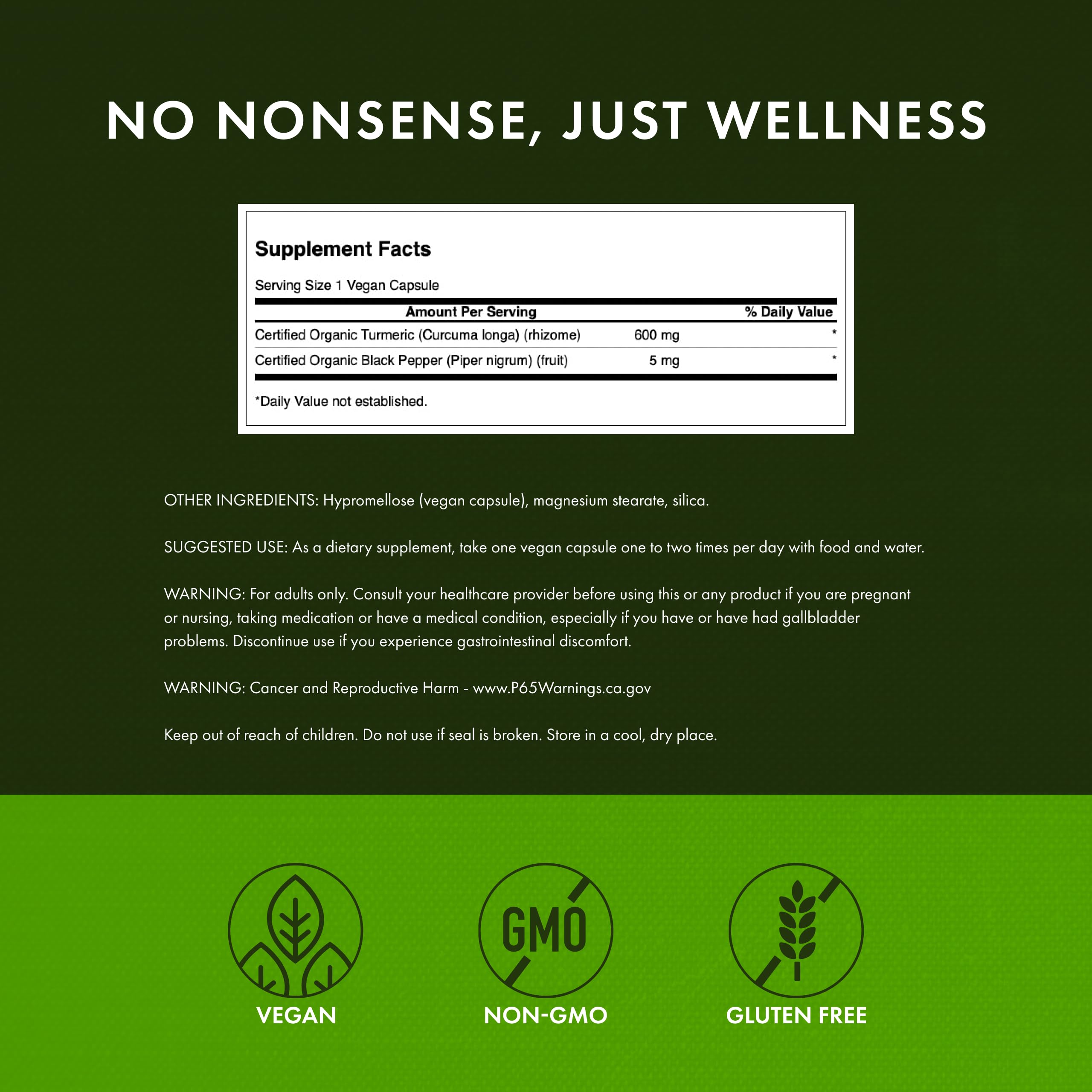 Swanson Turmeric Curcumin with Black Pepper 600mg capsule close-up