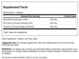 Swanson Turmeric Joint Support Capsules side view showing label