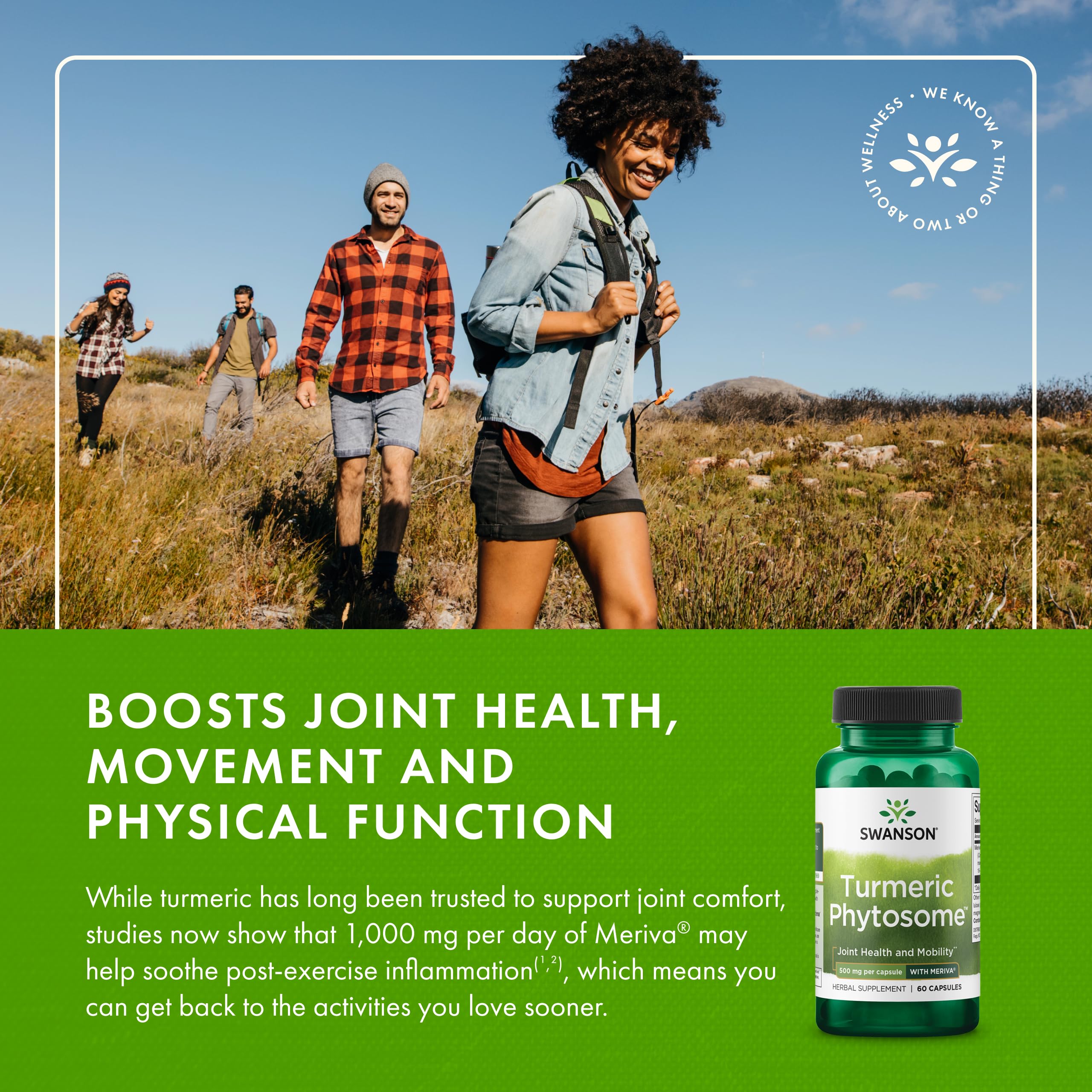 Swanson Turmeric Phytosome 500mg Capsules in a kitchen setting