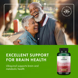 Swanson Ubiquinol Softgels 100mg with a measuring spoon