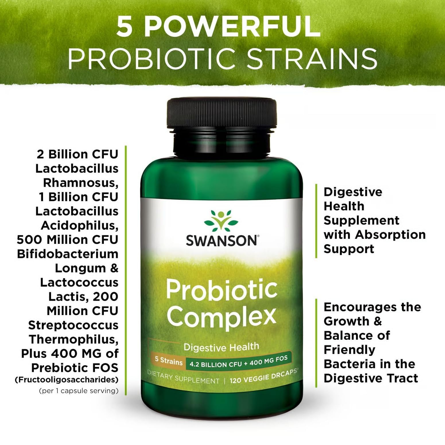 Swanson Ultra Probiotic Complex 122g capsule close-up