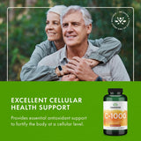 Swanson Vitamin C 1000mg with Rose Hips capsule in hand