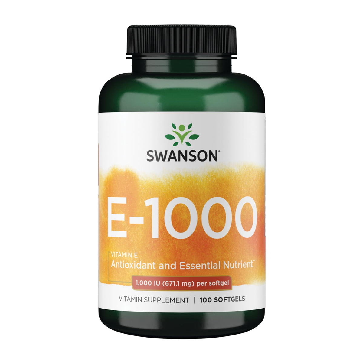 Swanson Vitamin E 671.1mg Softgel Capsules front view