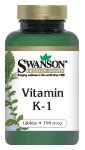 Swanson Vitamin K1 100mcg supplement front view