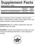 Swanson Vitamin K1 100mcg supplement packaging