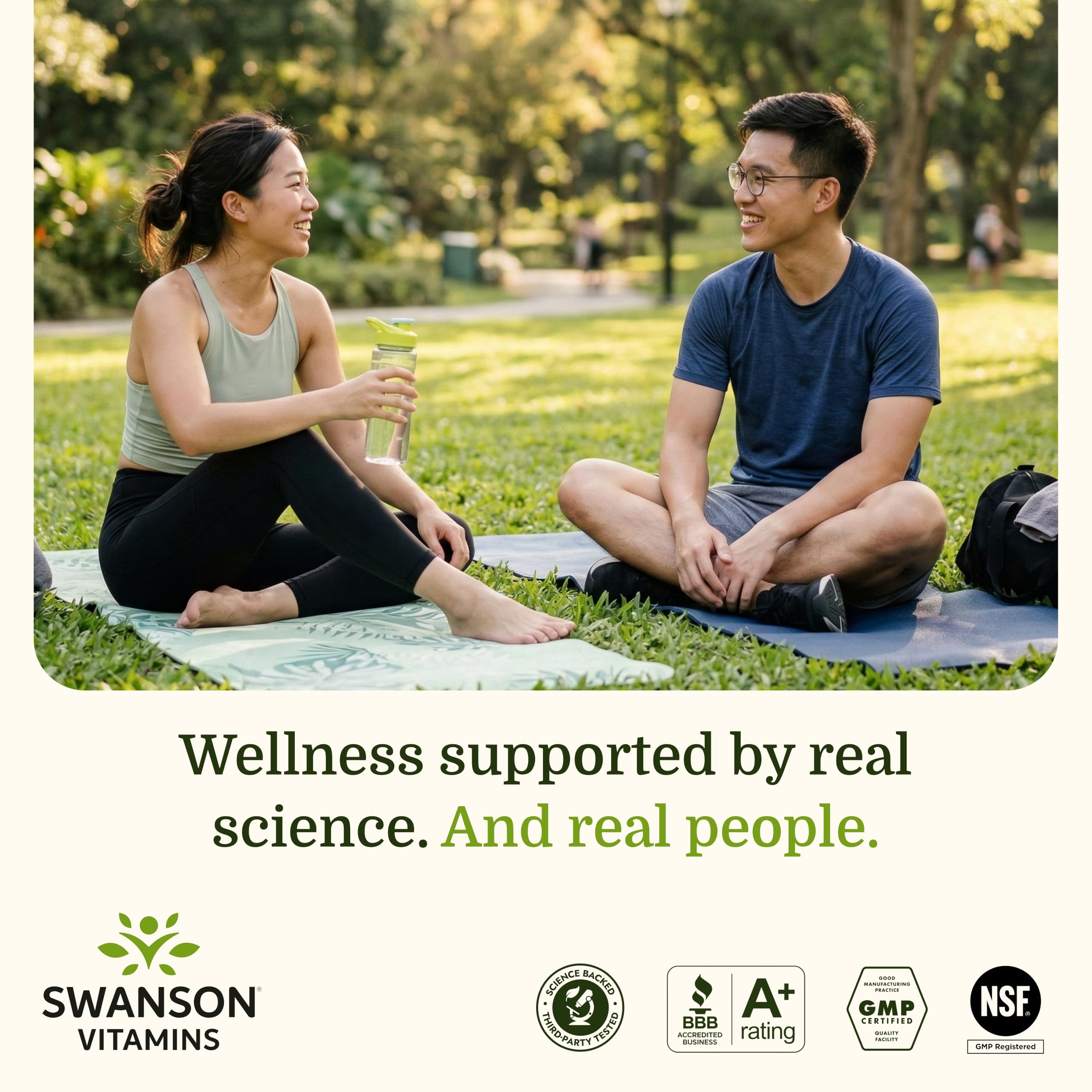 Swanson Women's Anti-Stress Formula Lactium 167 mg capsules on a wooden table