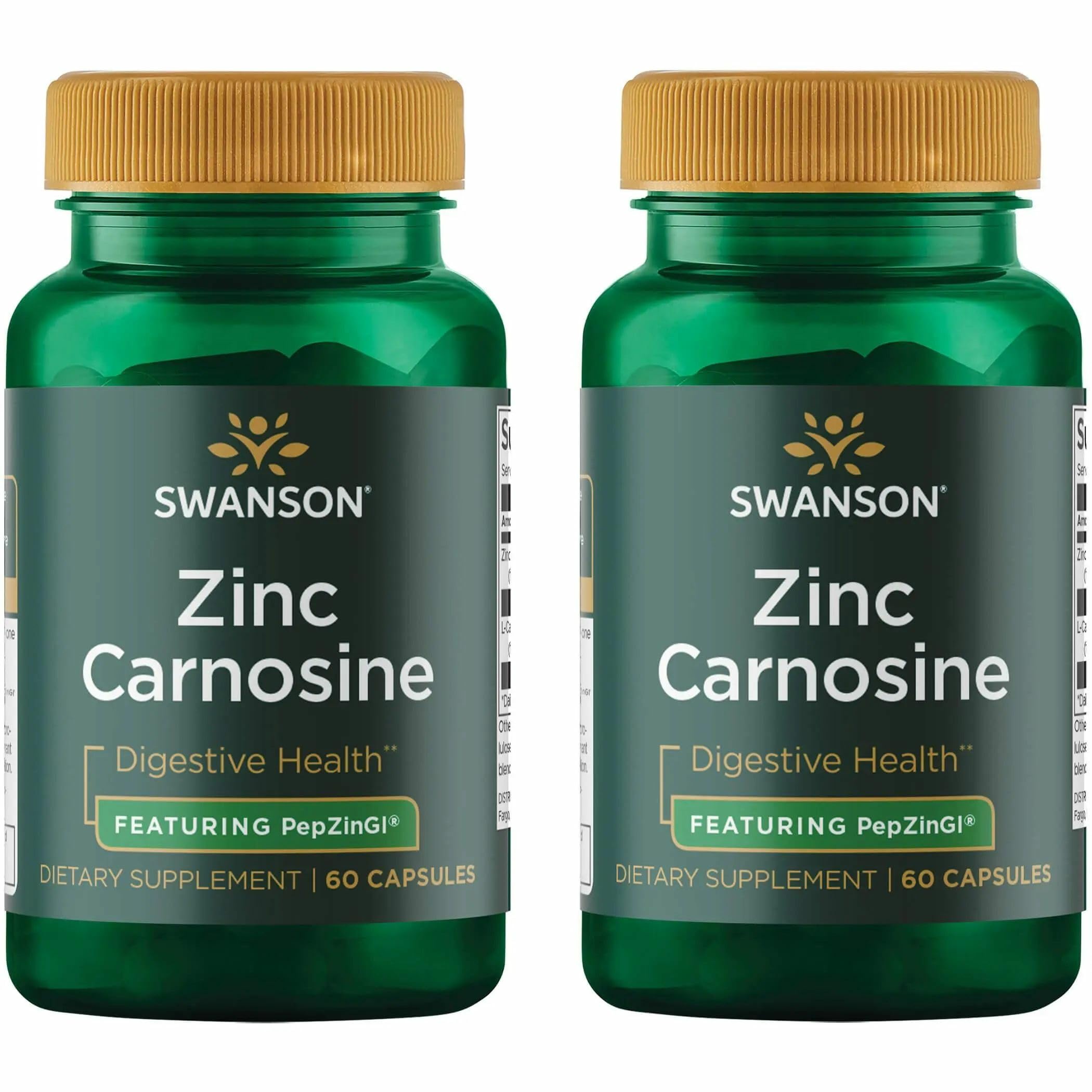 Swanson Zinc Carnosine supplement bottle front view