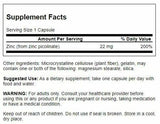 Swanson Zinc Picolinate Capsules 22mg bottle with label