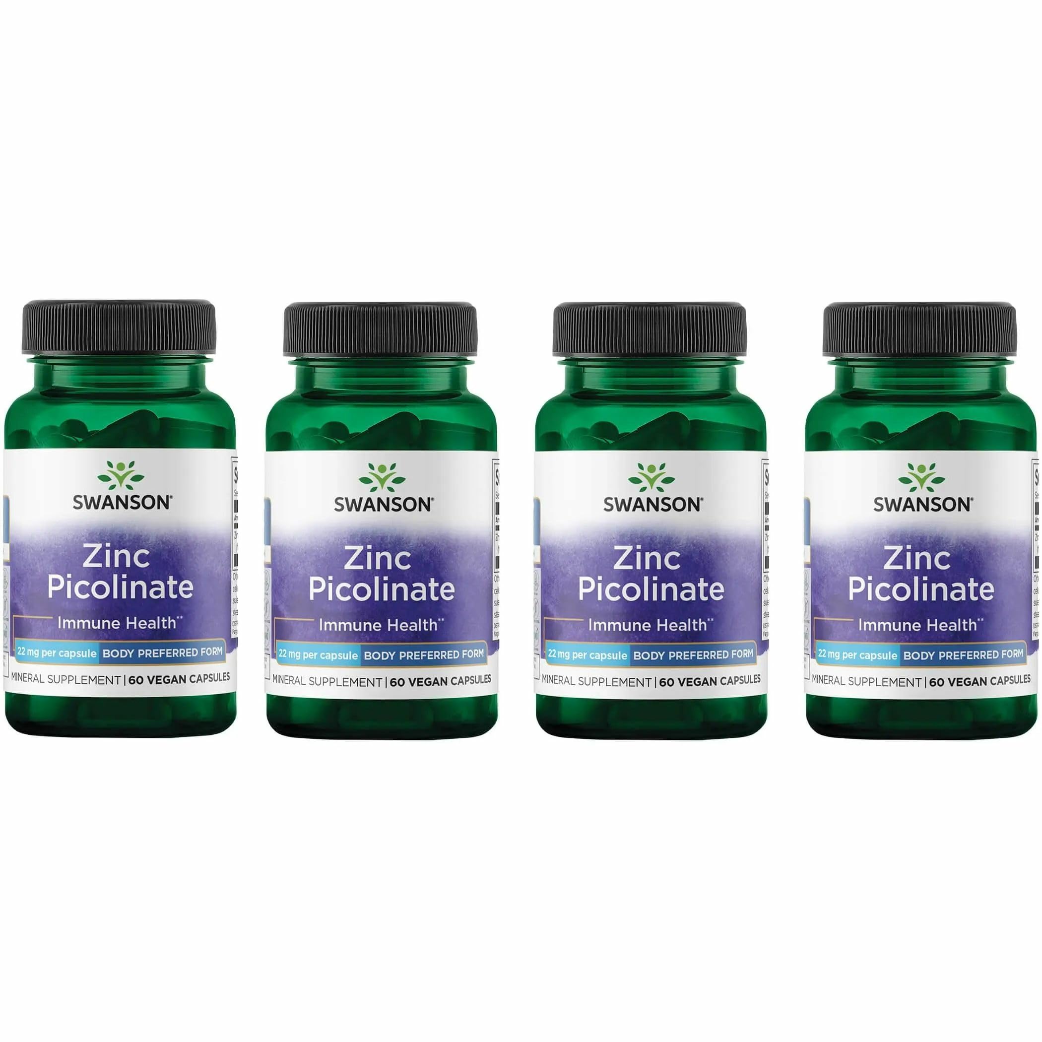 Swanson Zinc Picolinate Capsules 22mg front view