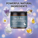 Sweet Bee Organic Magnesium Butter Lavender application on skin