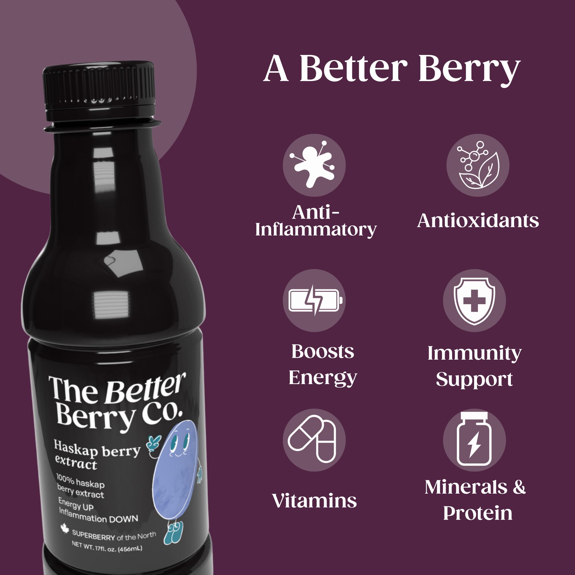 Sweet Prairie Haskap Berry Extract label details