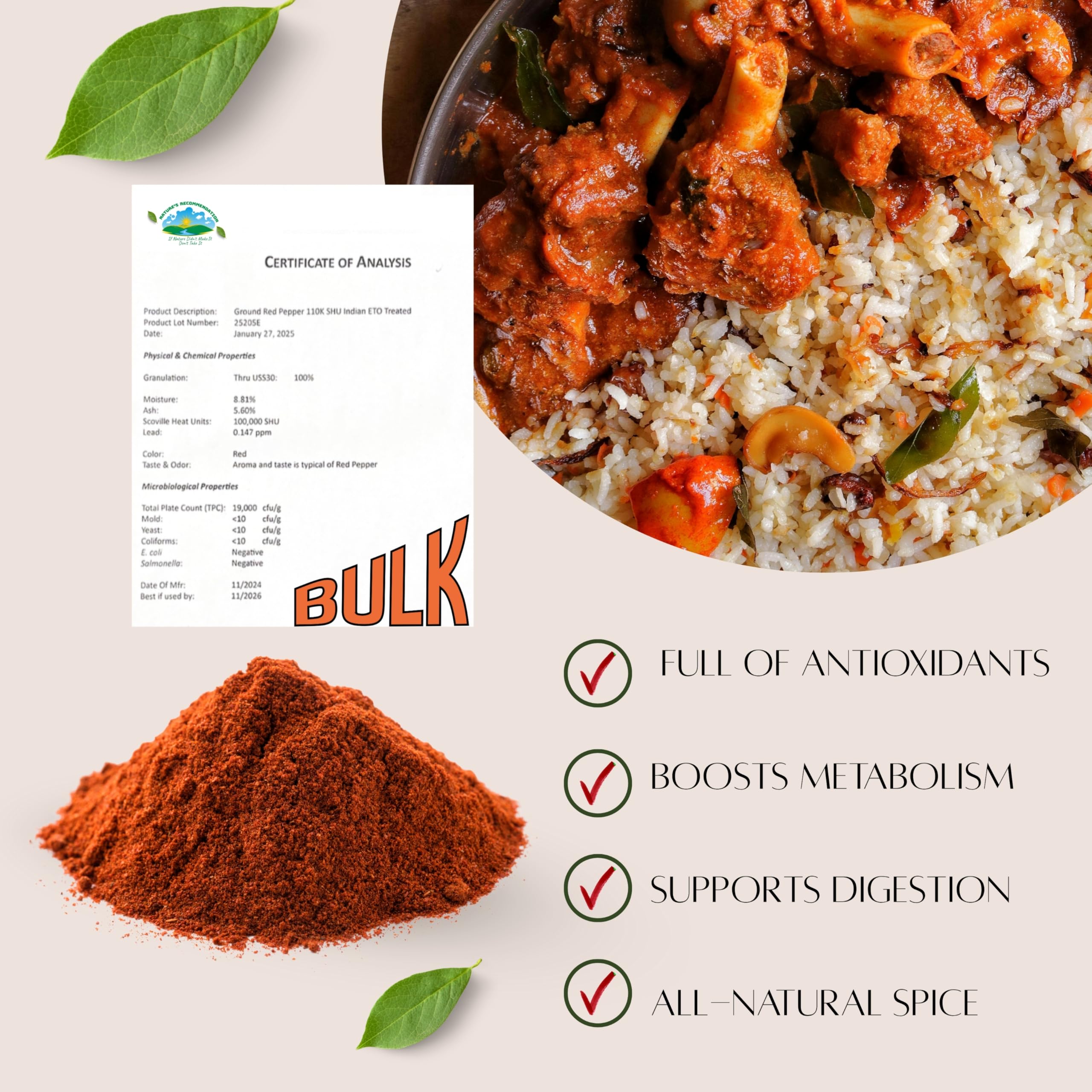 SWEET SUNNAH Black Seed Cayenne Pepper Powder 454g close-up of powder