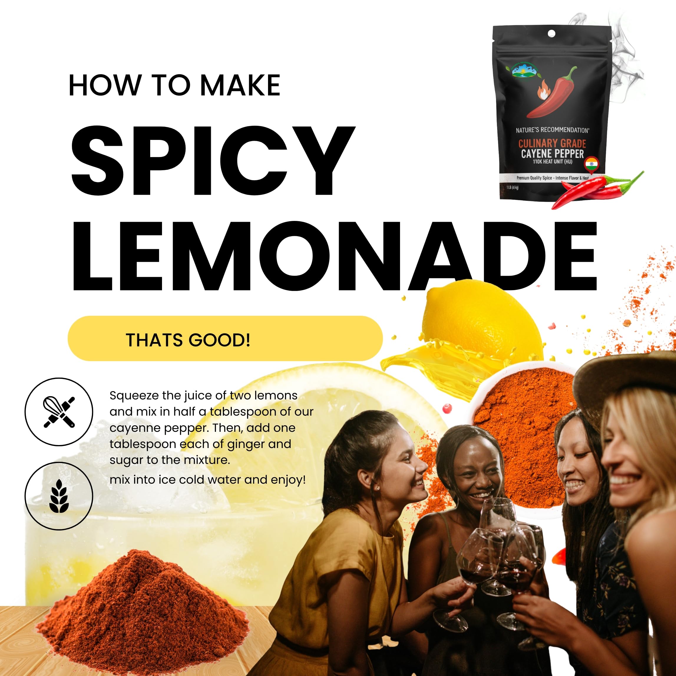SWEET SUNNAH Black Seed Cayenne Pepper Powder 454g with fresh cayenne peppers
