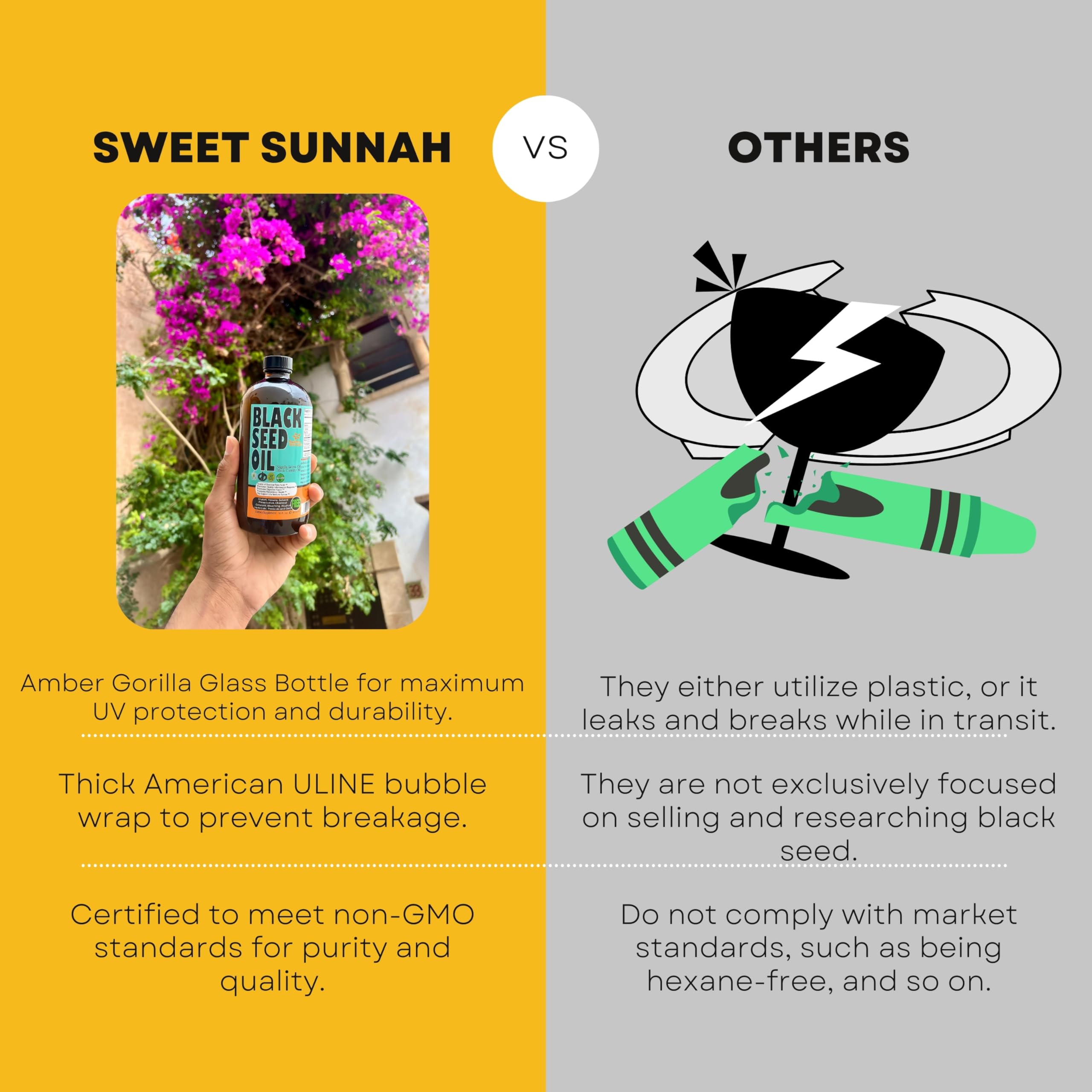 SWEET SUNNAH BLACK SEED Oil 227g with fresh black seeds