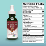 SweetLeaf Cola Sweet Drops back view with ingredients