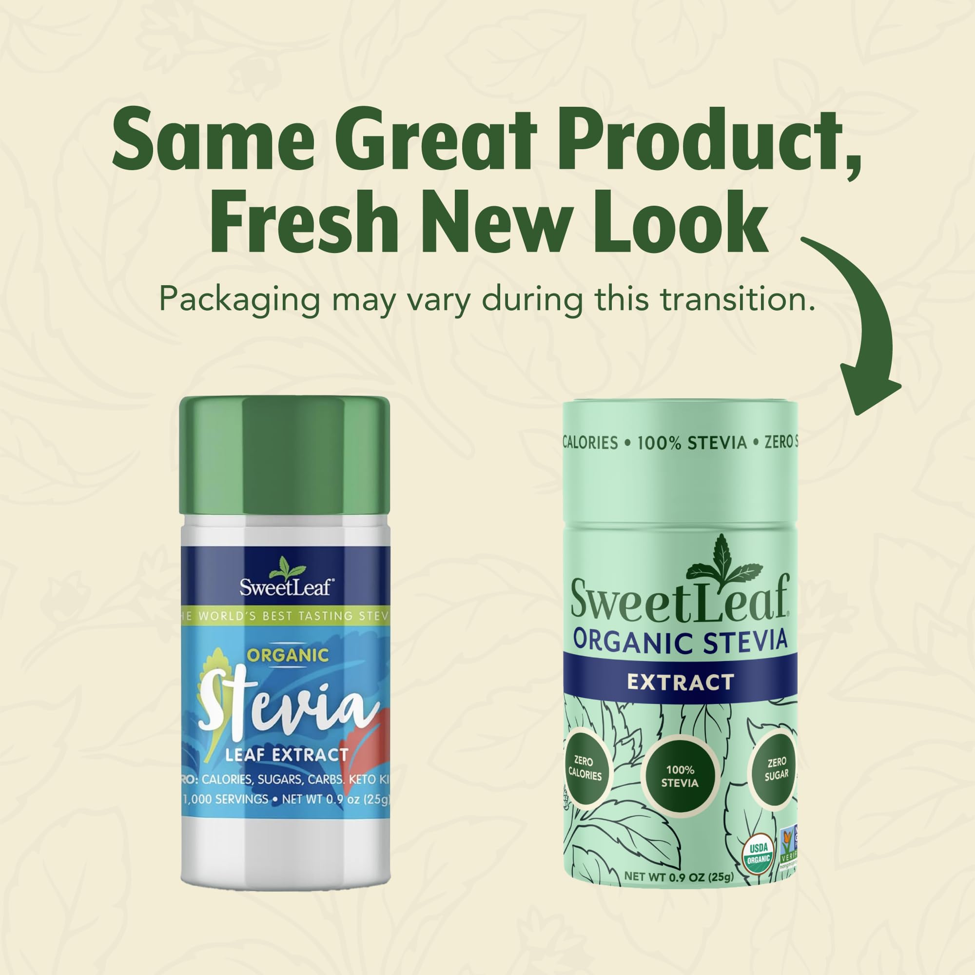 SweetLeaf Stevia Shaker Jar 91g back view