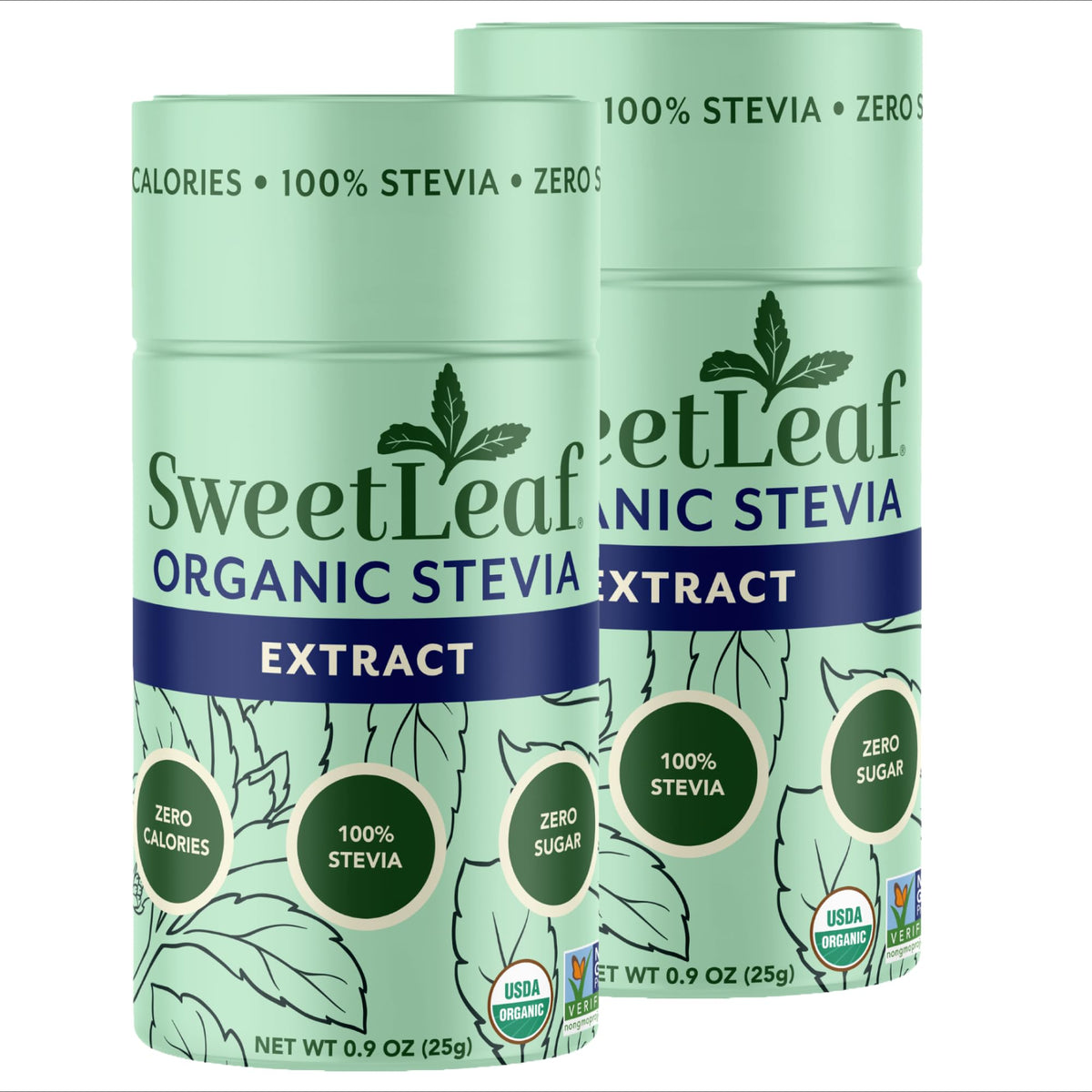 SweetLeaf Stevia Shaker Jar 91g front view