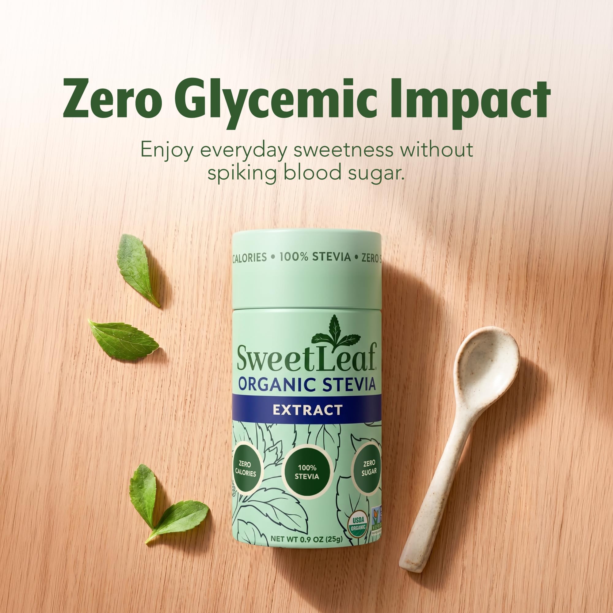 SweetLeaf Stevia Shaker Jar 91g packaging