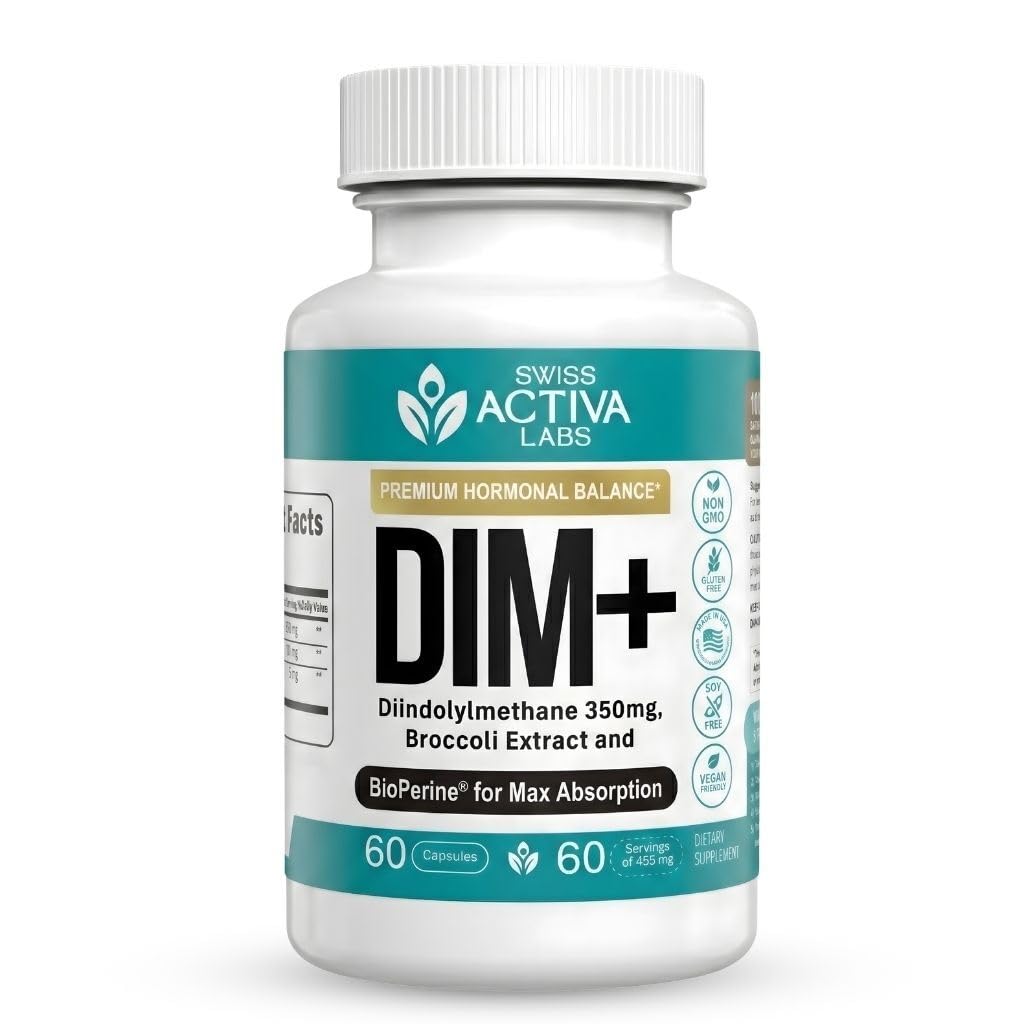 Swiss Activa+ DIM Supplement front view with packaging