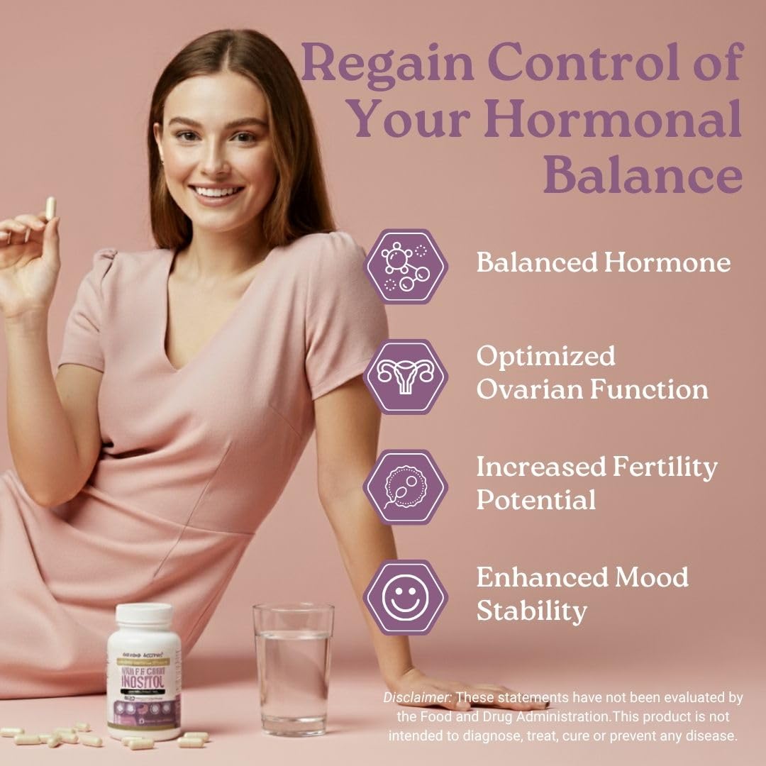 Swiss Activa+ Inositol Supplement side view with dosage details